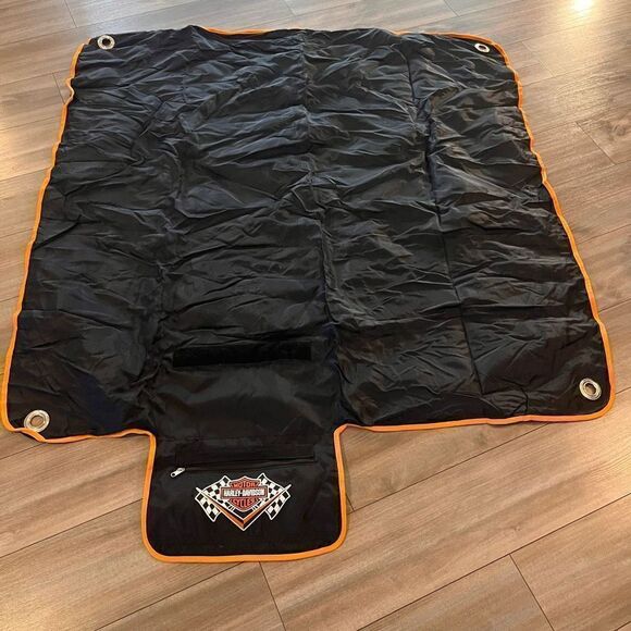 Harley Davidson Motorcycle Black 2 Sided Fleece/Tarp Blanket - Picture 3 of 3
